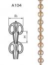 クサリ縦とい　Aタイプ　パンダフリー　A104-55　銅/真鍮