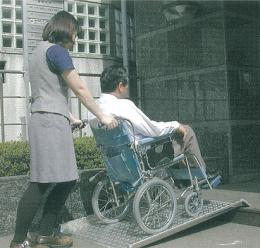セーフティー アルミスロープ 車椅子・台車用　(〜400mm段差まで)
